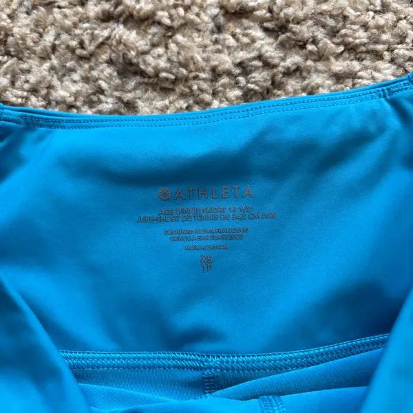 Athleta Blue Ace Tennis Skort 13 1/2” Athletic Skirt Size Women's XS - Image 3