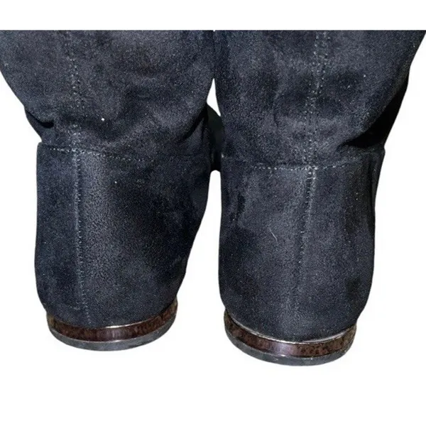 NWT Jessica Simpson Gilia Black Microsuede Knee High Flat Riding Boots Size 7 - Image 9
