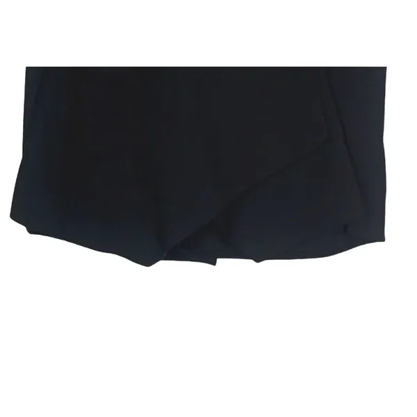 Zara Symmetrical Wrap Style Envelope City Skort Pockets Back Zipper S Black - Image 9