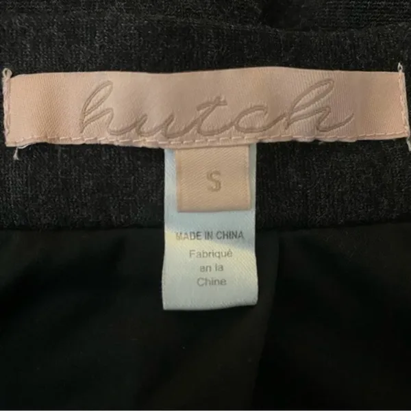 HUTCH/ANTHROPOLOGIE dark grey Ponte A-line mini skirt w/POCKETS. Size Small. EUC - Image 6
