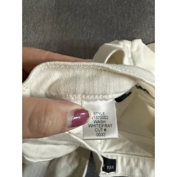 Veronica Beard Women's Brooke 8.5" Skinny Fray Raw Hem White Denim Jeans Sz 27 - Image 15