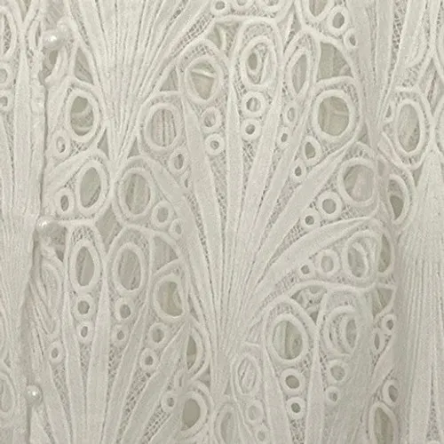 Hollow Lace Top Sz L White Guipure Romantic Sleeves Coquette Feminine Victorian - Image 5