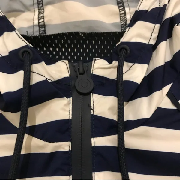 Hunter by Target Blue, Green, and White Rain Jacket. Has Stripes and Mesh Detail - Image 5