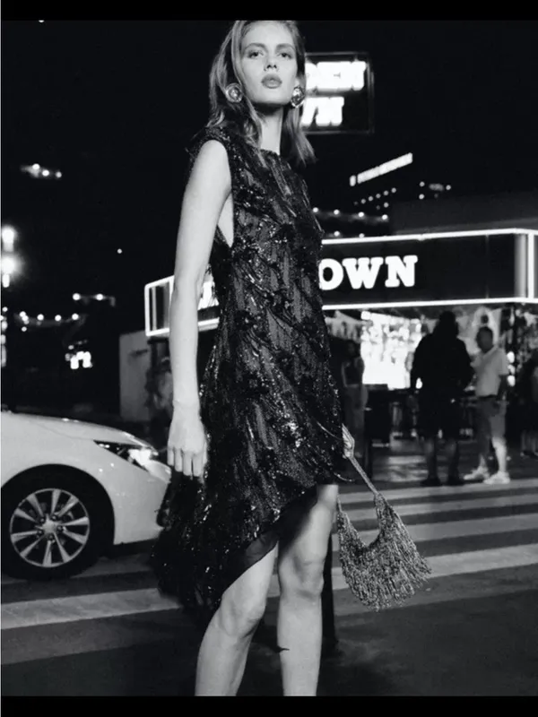 Zara‎ sequin asymmetric dress - Image 3