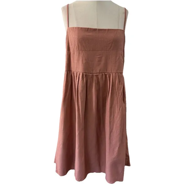 Altar'd State Women's Metallic Copper Tie Back Mini Dress size XXL NWT - Image 3