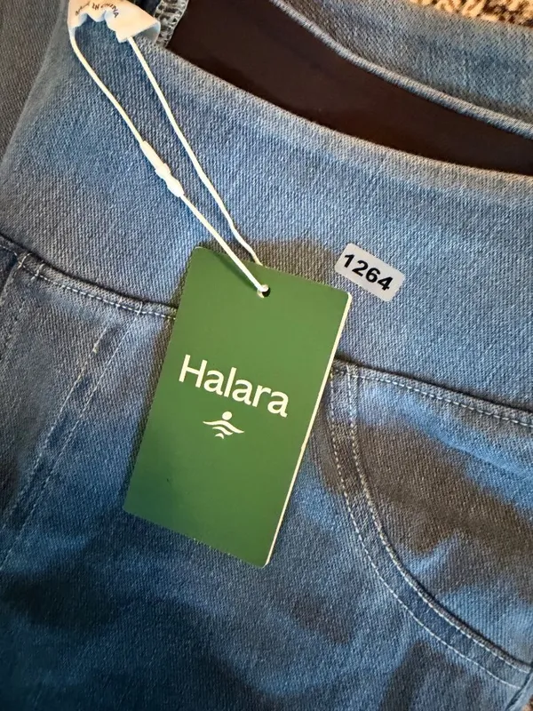 Halara M Womens Full-Length Stretch Denim Jeggings M Blue - Image 7