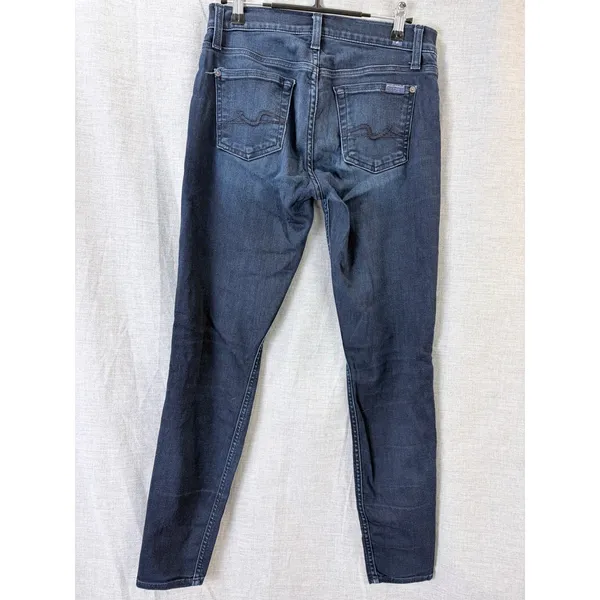 7 For All Mankind‎ Gwenevere Skinny Jeans Dark Wash Size 26 - Image 2