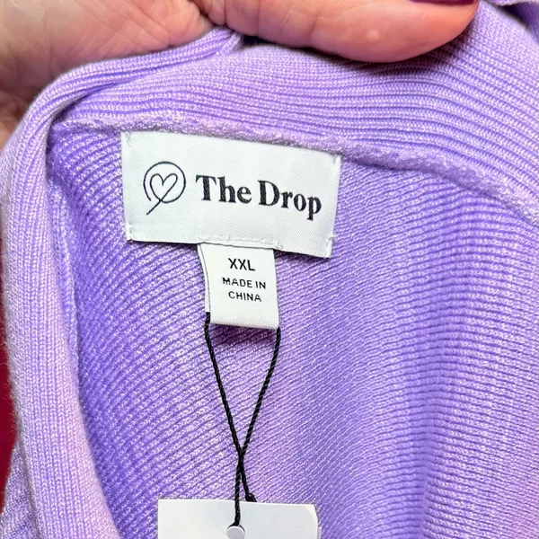 The Drop Elegant Lavender Cross-Neck Dress - Image 4