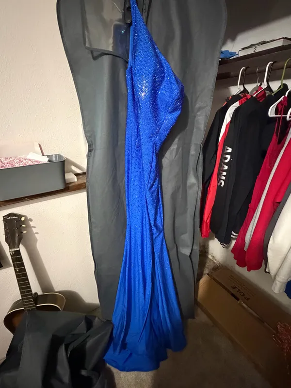 Sherri Hill 54958 Style Prom Dress Blue Diamond - Image 6