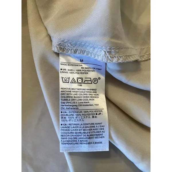 Banana Republic Women's White Satin V-Neck Long Lined Slip Dress M - Image 3