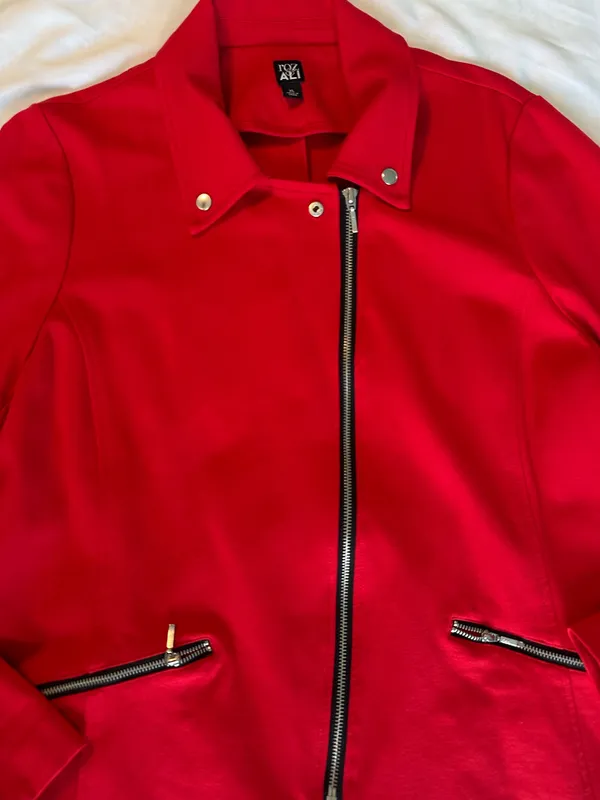 Roz & Ali Red Blazer Jacket - Image 3