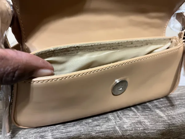 Mini Beige Shoulder Bag Tan - Image 8