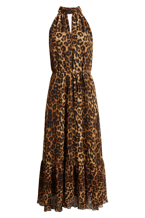 Sam Edelman Leopard Print High Neck Sleeveless Dress - Image 5