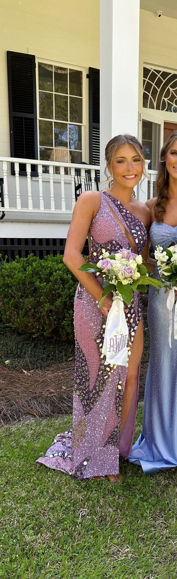 Purple ashley lauren prom dress - Image 4