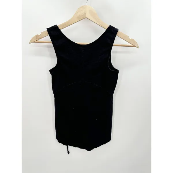 Free‎ People Emmy Lou Lace-Up Neck Tank Top Black Women Small OB501960 - Image 2