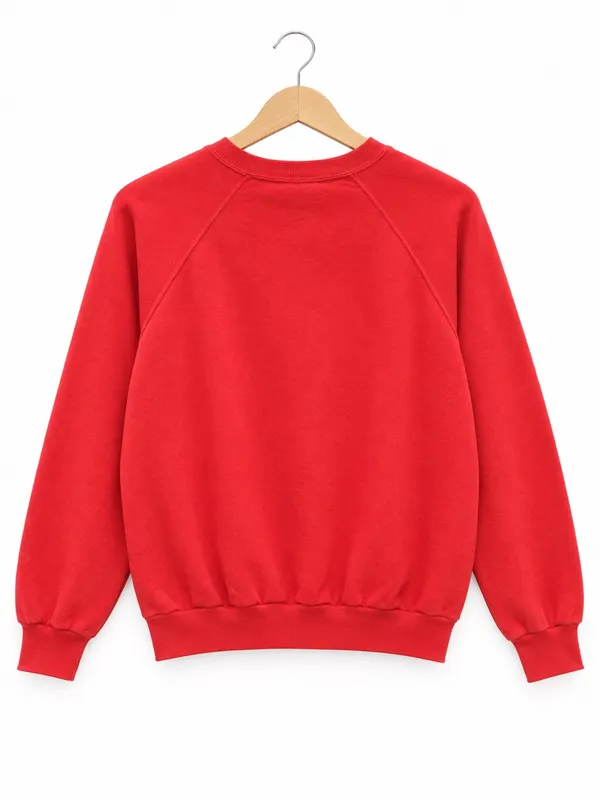 VTG 80s Aspen Colorado Ski Resort Sweatshirt L Red Graphic Retro Beach made USA - Image 2