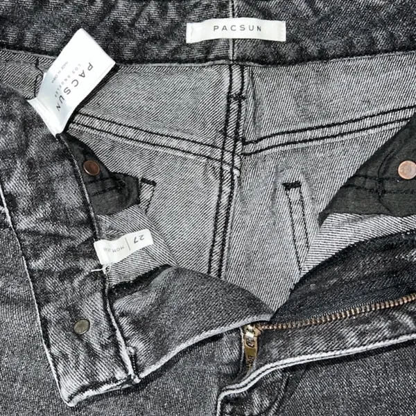 PACSUN black distressed mom jean size 27 - Image 2