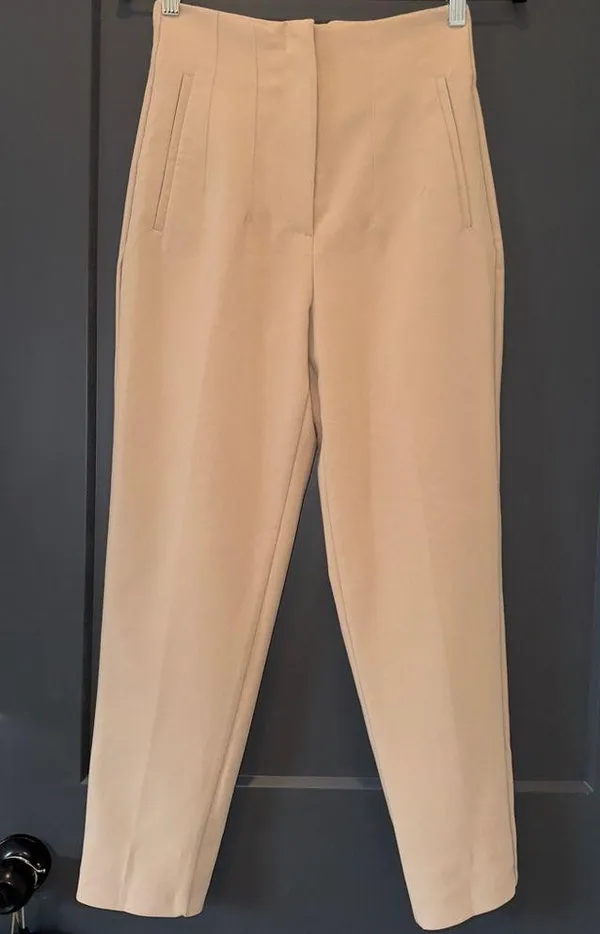 Zara Tan High Waisted Pants - Image 4