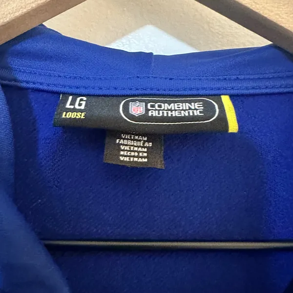 Under Armour | NFL Combine Authentic NY Giants‎ Navy Blue Full Zip Hoodie, L - Image 4