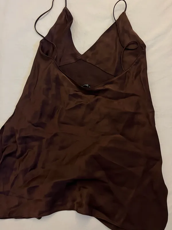 Zara top brown satin - Image 2