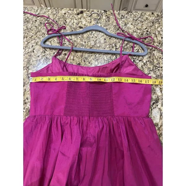 ADRIANNA PAPELL Strapless Taffeta‎ Mini Dress Bright Magenta Pink Size 12 - Image 8