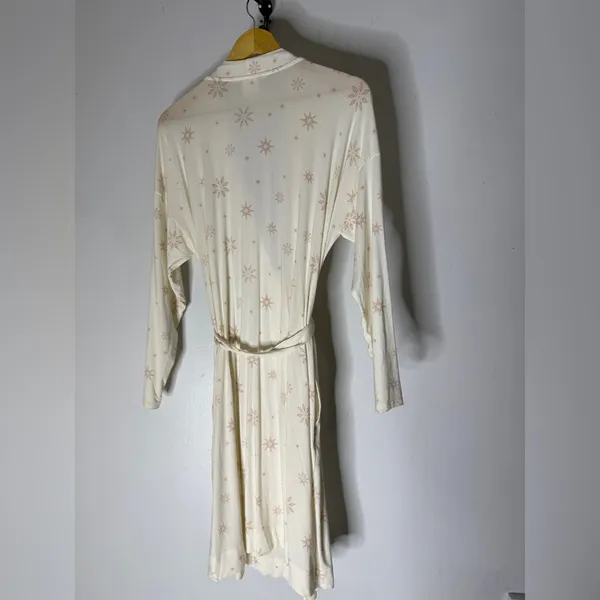 Soma White‎ Tan Star Robe Size Medium - Image 2