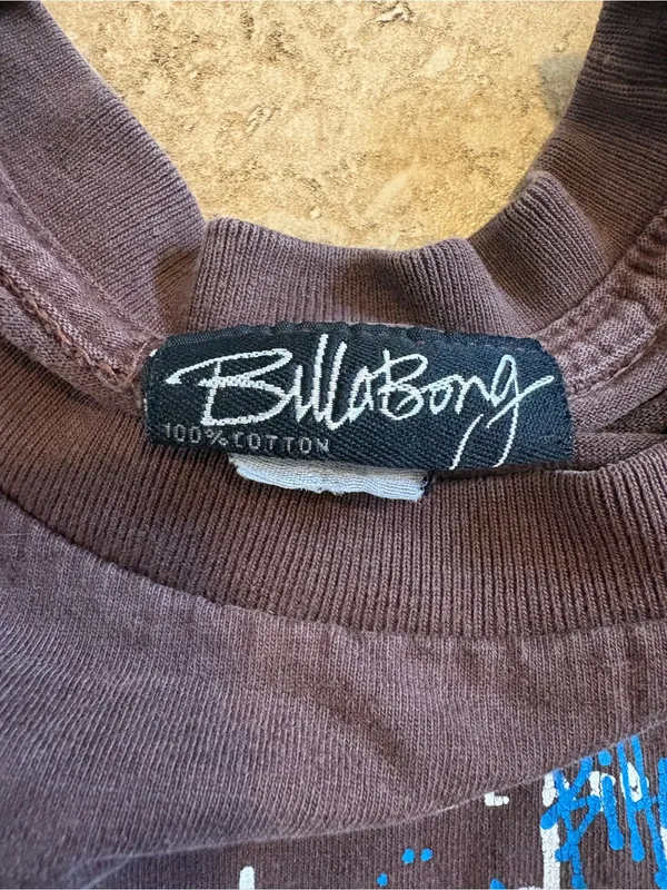 Billabong Short Sleeve Tee - Charcoal with Blue Graphic - Image 2