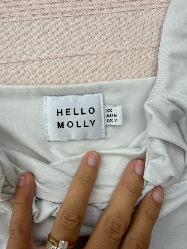 Hello Molly Light Sage Ribbed Crop Tank - Image 2