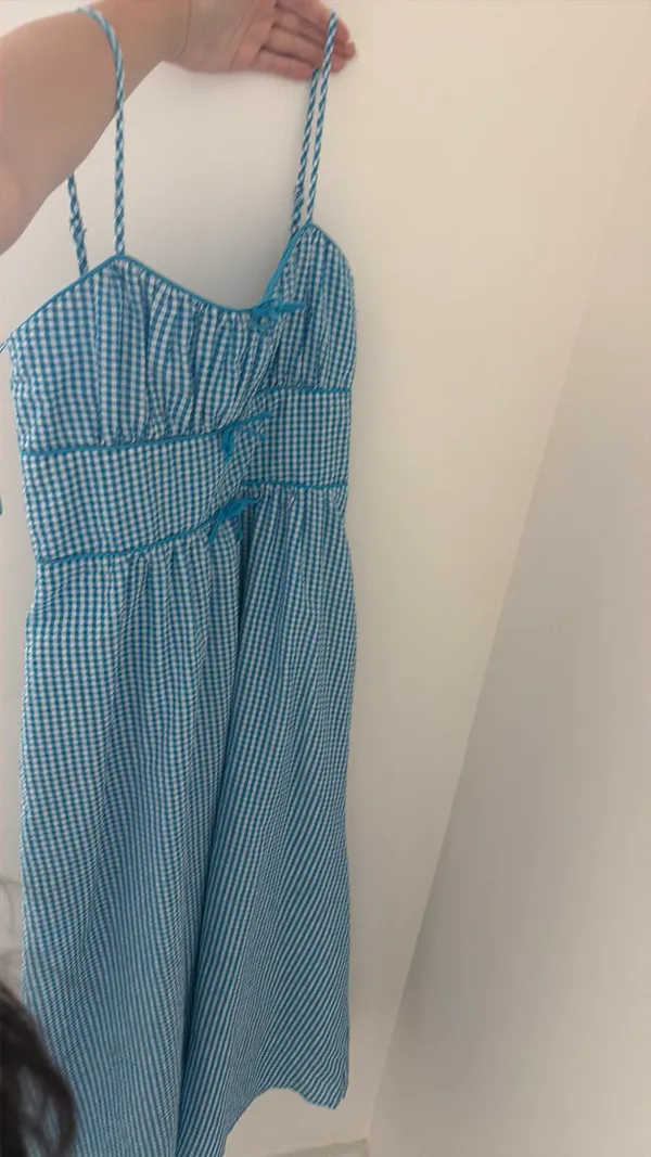 Vestique blue gingham dress  - Image 2