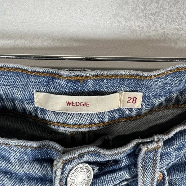Levi's Wedgie Icon Fit Ankle Jeans High Waist Size 28 Casual Vintage Style - Image 5