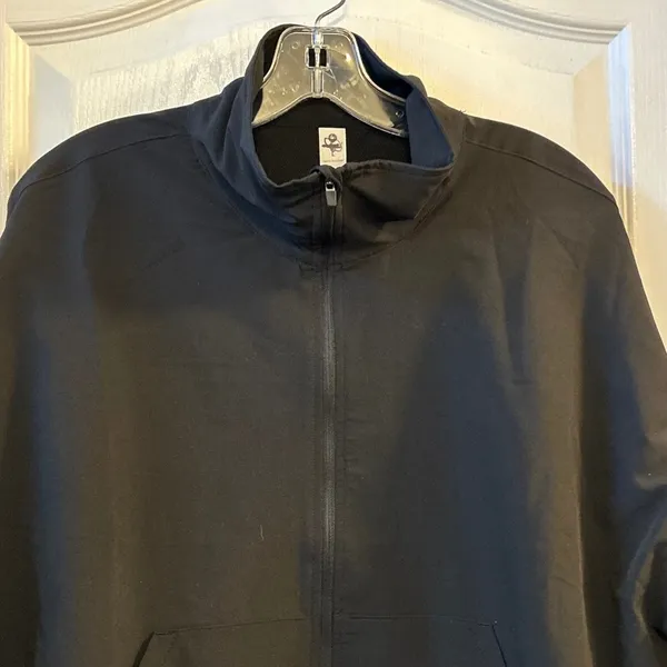 90 Degree Black Full‎ Zip Mock Neck Jacket Athletic Sporty Casual Size L - Image 6