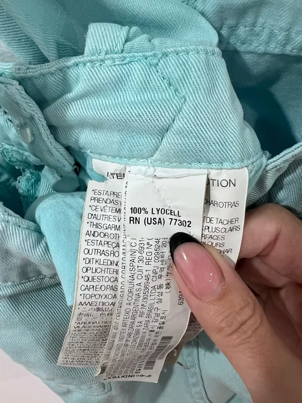 Zara Trafaluc Aqua Short Overalls Romper Y2K Utility Denim Size S - Image 6