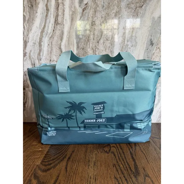 Trader Joe's Cooler Bag Teal Green Large Insulated NEW 8 gal Ships Quick - Image 2