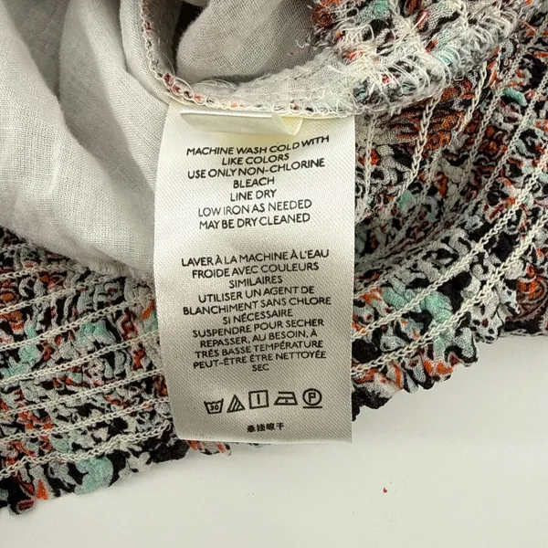 Anthropologie Paisley Smocked Waist Ruffle‎ Blouse Medium OB1487981 Multicolor - Image 12