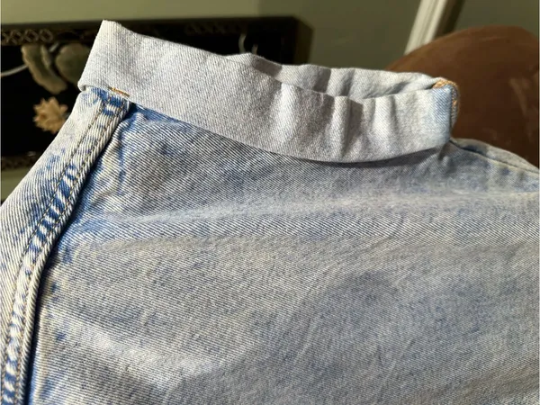 ZARA Light Blue Acid‑Wash Denim Romper – Size XS (Fits Small) - Image 8
