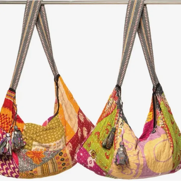 Kantha hobo Bag Red - Image 5