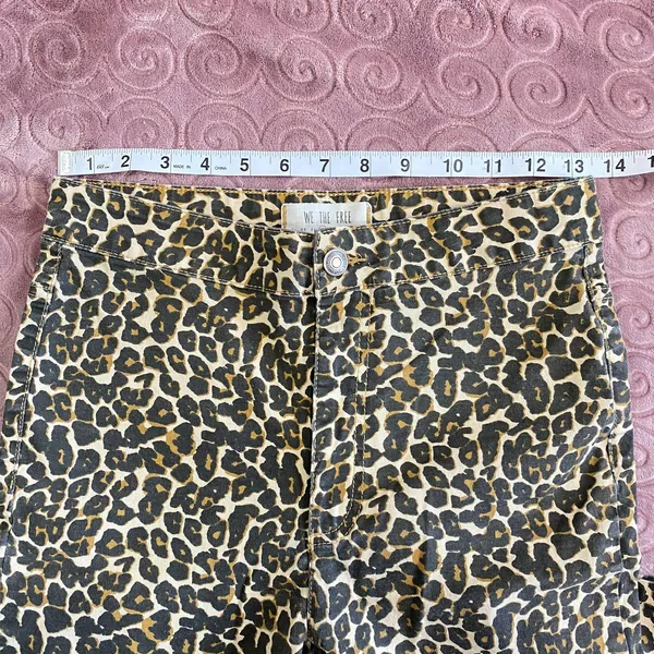 We the Free People Leopard Print High Waist Skinny Jeans SZ 27 Boho - Image 7