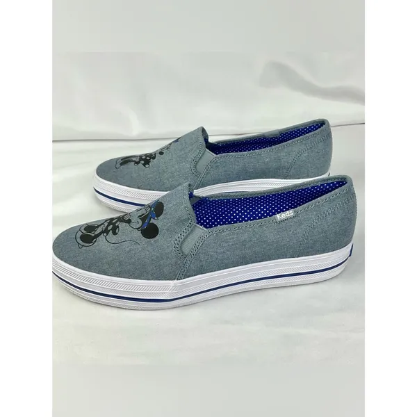 Minnie Mouse Keds Sneakers Blue Chambray Triple Decker Sz 10 Disney Slip-On - Image 3