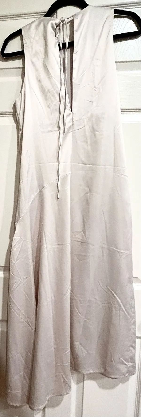 Sold Out Vira L Zara Asymmetrical Satin Effect Midi Dress Nwt S - Image 11