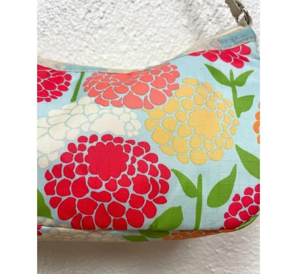 LeSportSac Mini Tote Shoulder Bag in Bright Peony Print - Image 3