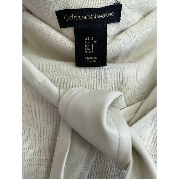 Catherine Malandrino Cream Knit Midi Skirt Size Small - Image 5