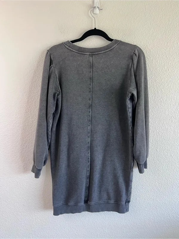 Daily Practice by Anthropologie Women's Washed Tunic Dress Black Pullover - Image 4