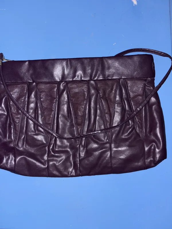 Vintage Red Leather Envelope Clutch - Image 2