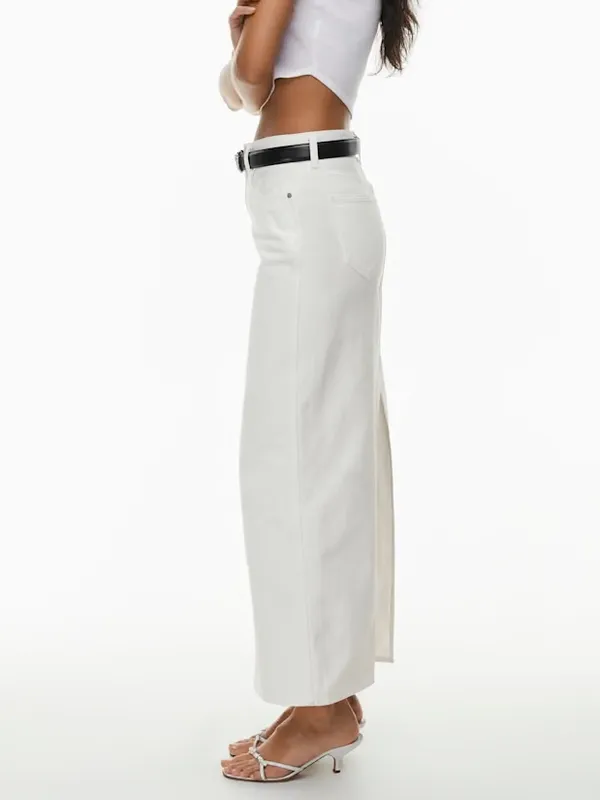 Aritzia Denim Forum The '90s Pencil Maxi Denim Skirt White Women’s - Image 2
