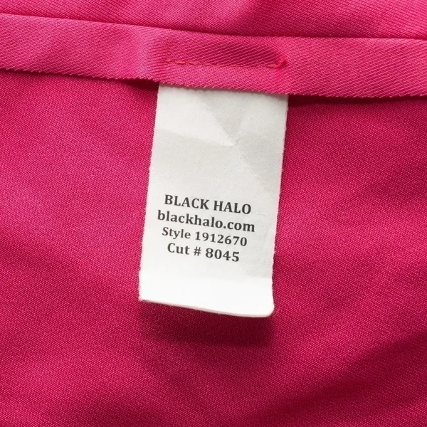 Black Halo. Pike High Neck Drape Front‎ Mini Dress. - Image 10