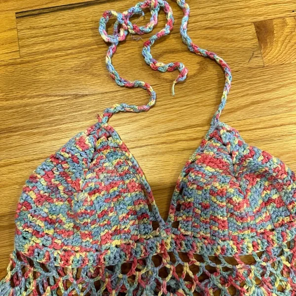 Amazon Multicolor Halter Crochet Top - Image 2