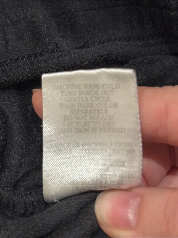 Z Supply Black Mid-Rise Velour Joggers size M flaw no drawstrings - Image 9