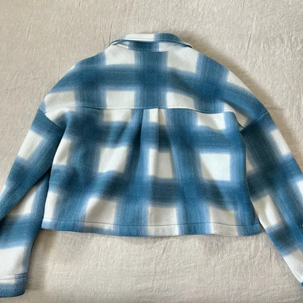 Abound Cropped Plaid Shacket - Image 3