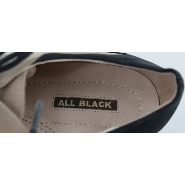 All Black by Anthropologie Womens Oxford Heel Shoes -‎ Lace Up, Tassel Detail - Image 9
