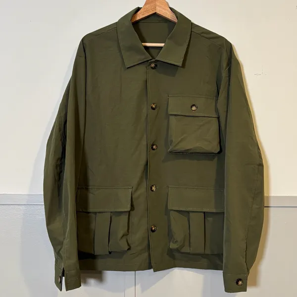 Utility Lightweight  Olive Green Pocket Jacket  Size Large - Image 14